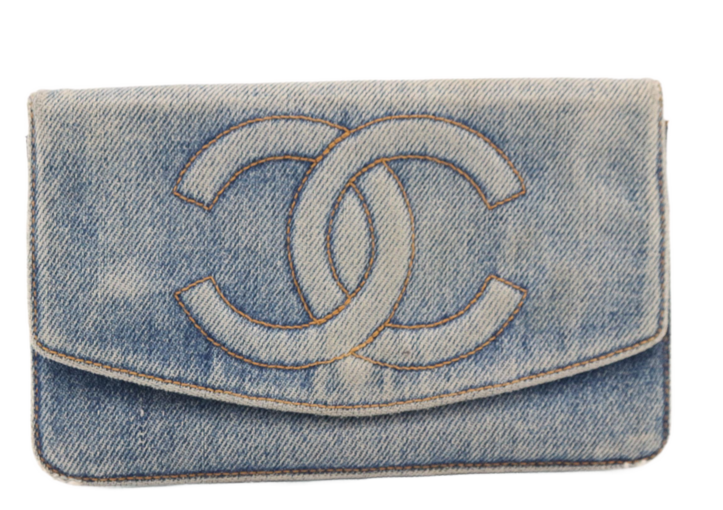 Chanel Denim Wallet on a Chain
